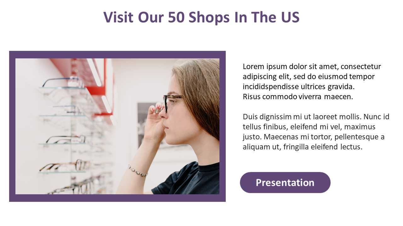 Free - Best Eyeglasses Shop Presentation PowerPoint Template